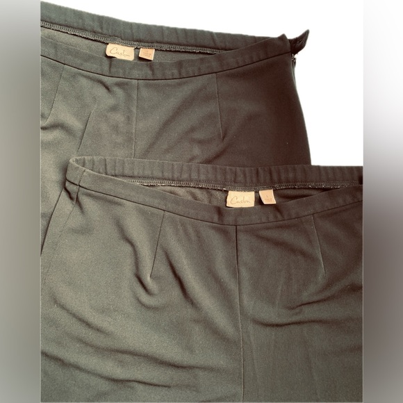 CASLON 2 pairs relaxed fit side zipper black stretch pant, size LARGE. - Picture 2 of 10
